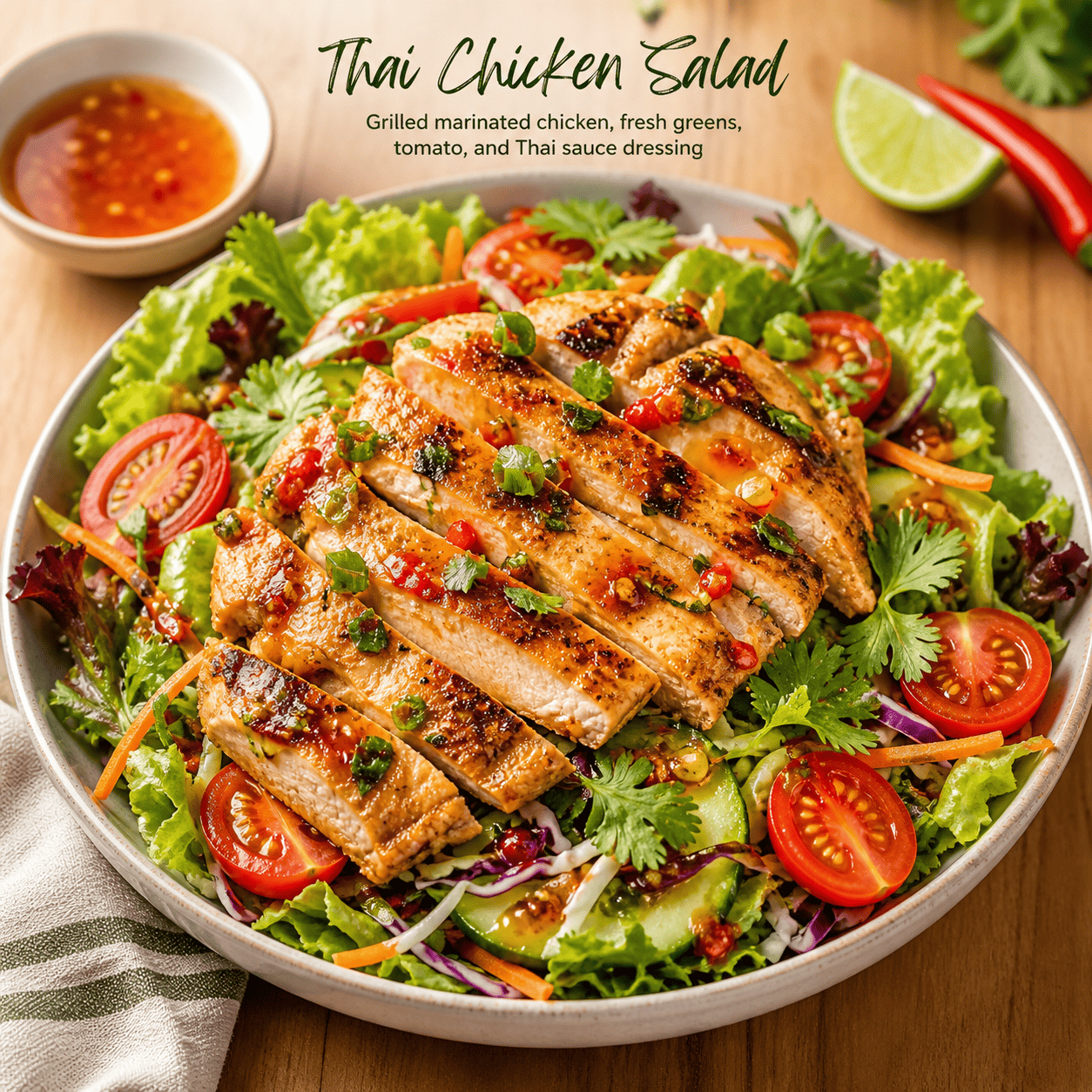 Thai Chicken Salad dari Simetri Home Coffee Roasters